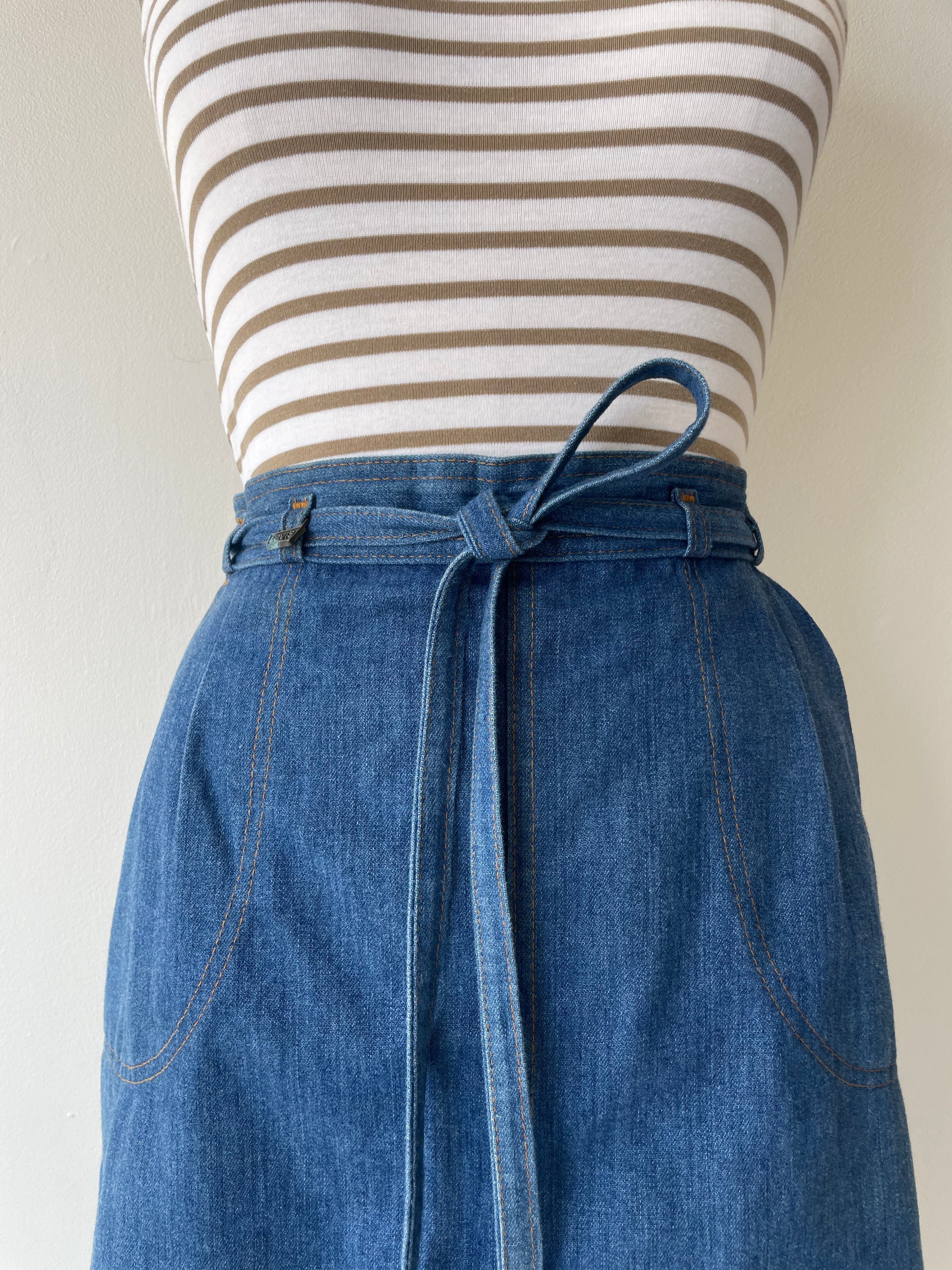 Levis Denim Wrap Skirt | 1970s