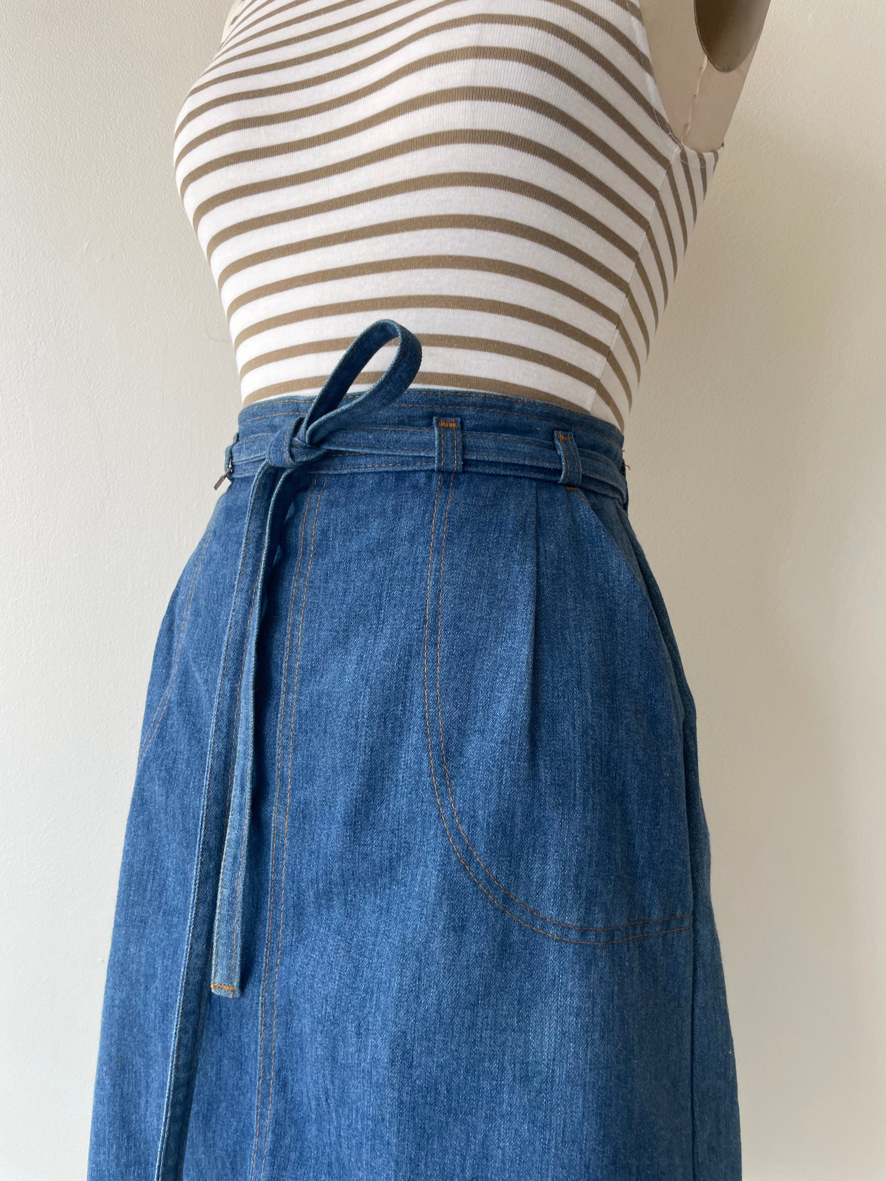 Levis Denim Wrap Skirt | 1970s