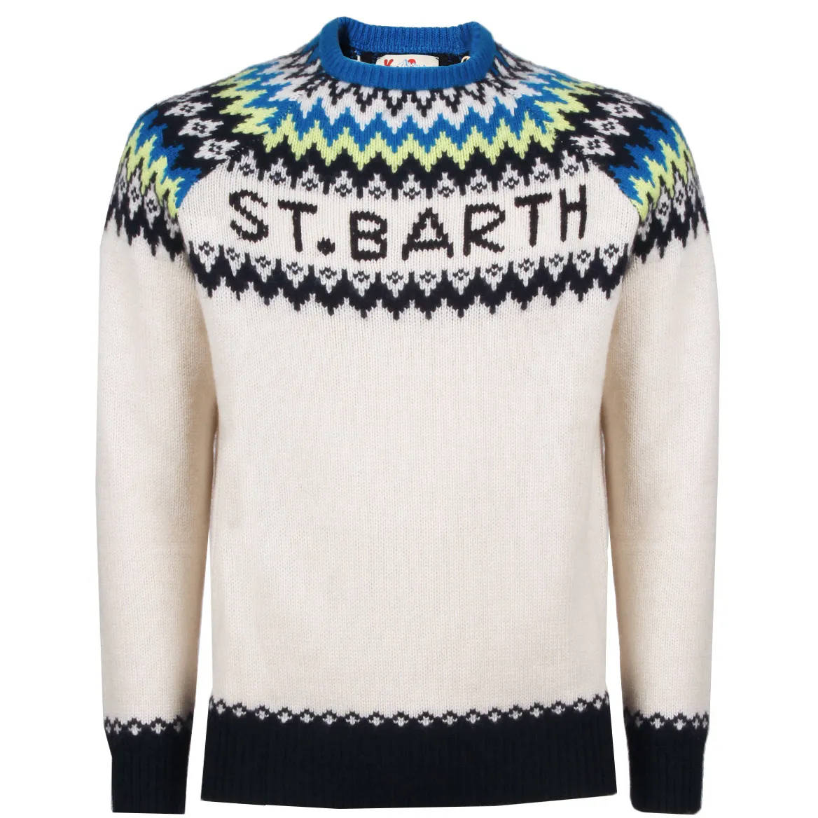 MAGLIONE GIROCOLLO NORDIC ICELANDIC Uomo Bianco