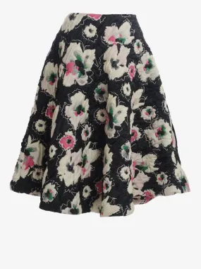 Marni Patterned Midi Quilted Skirt