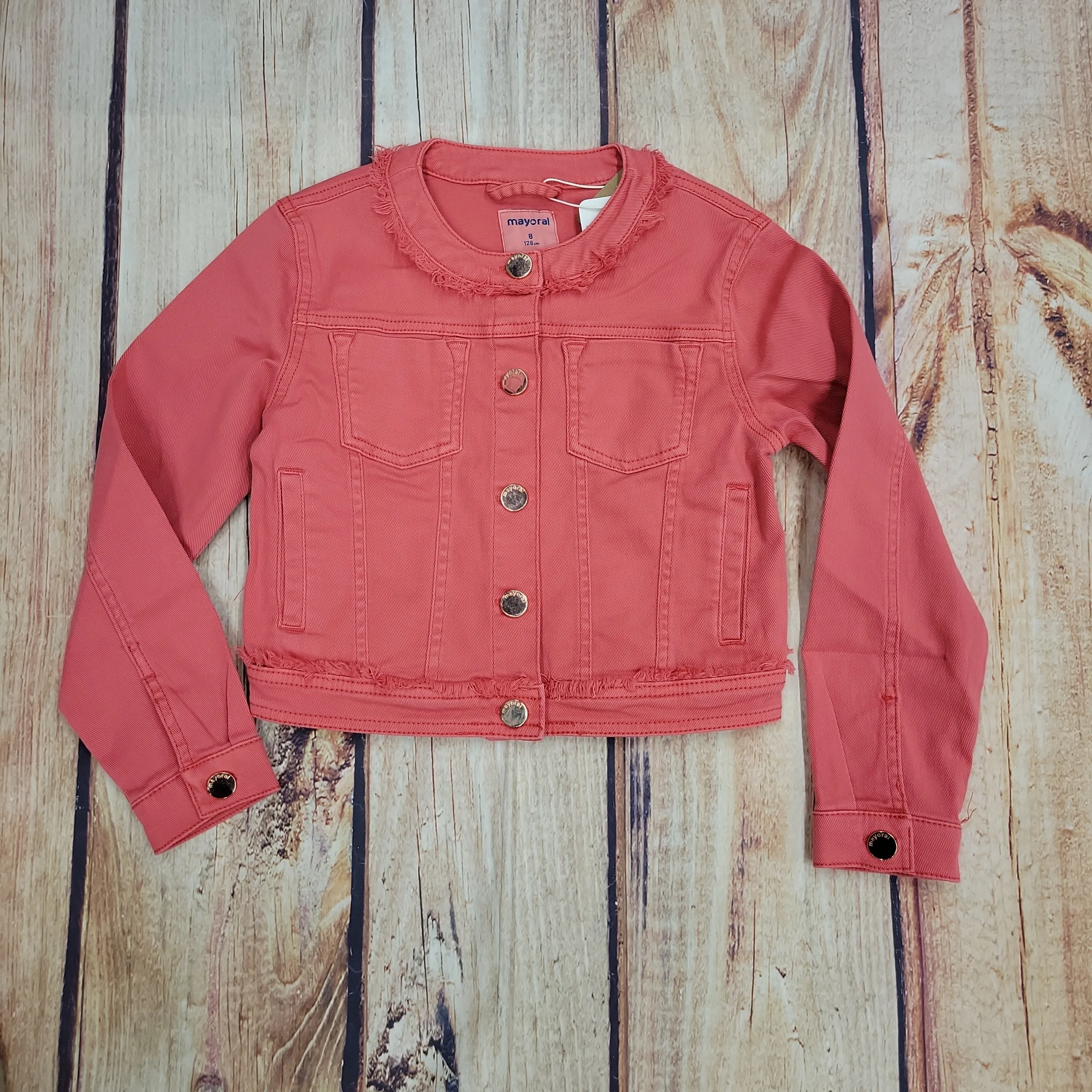 MAYORAL TWILL JACKET CORAL 6433