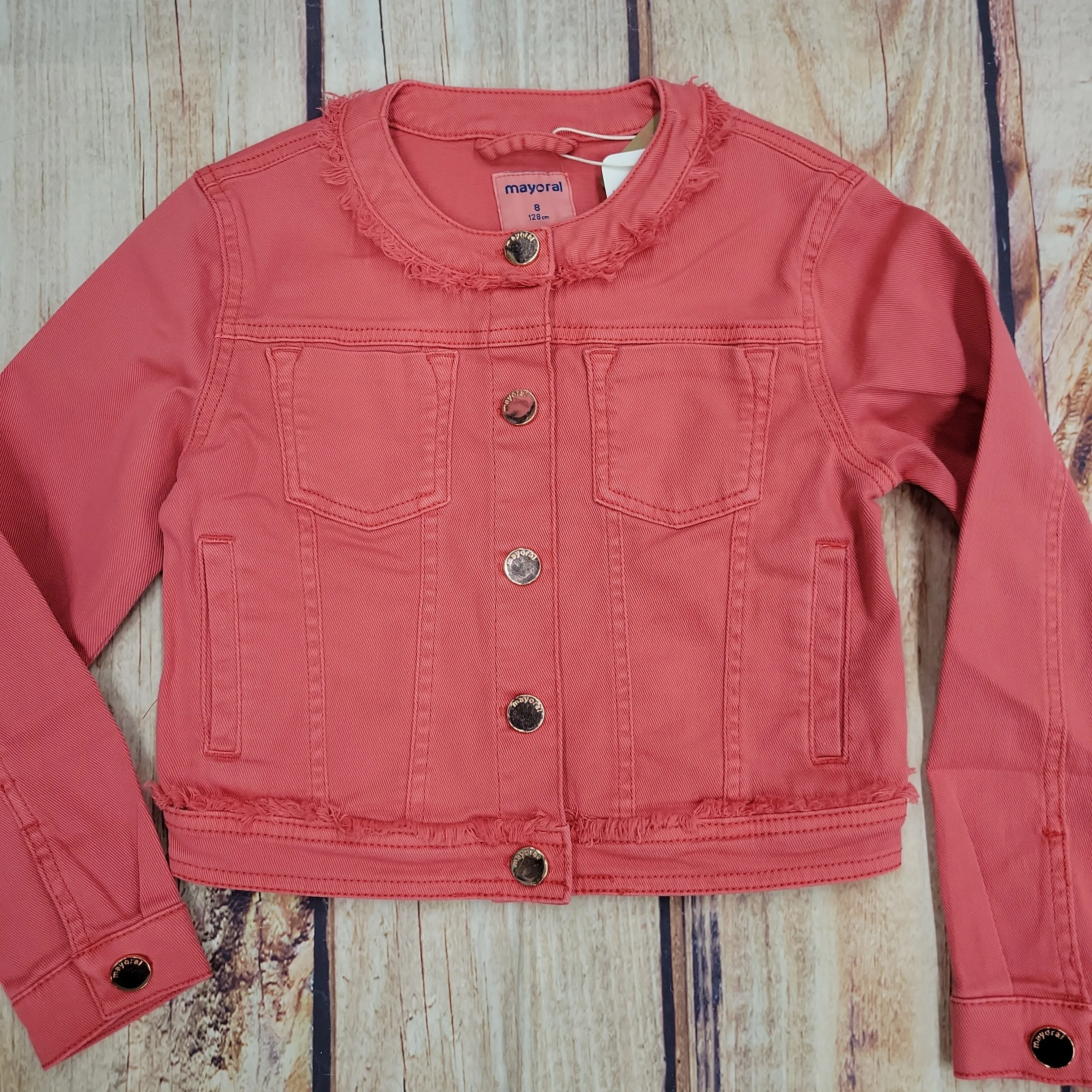 MAYORAL TWILL JACKET CORAL 6433