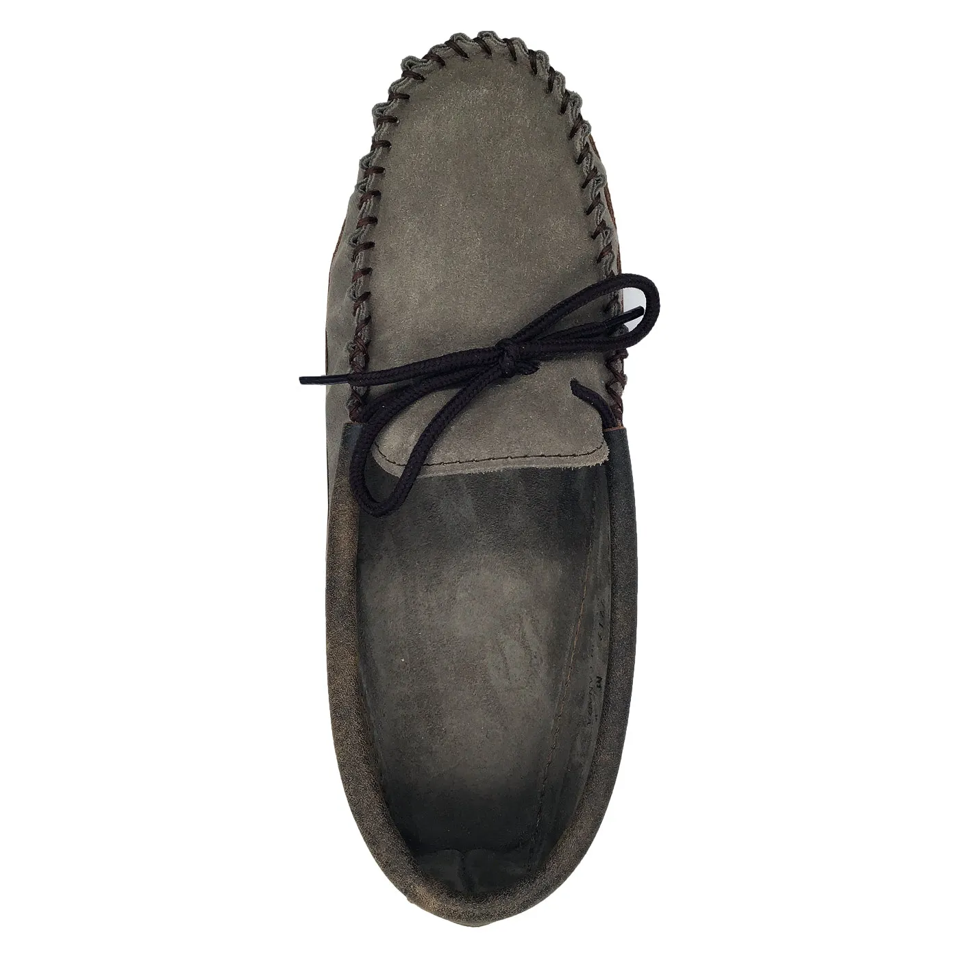 Men's Memory Foam Grey Suede Moccasins