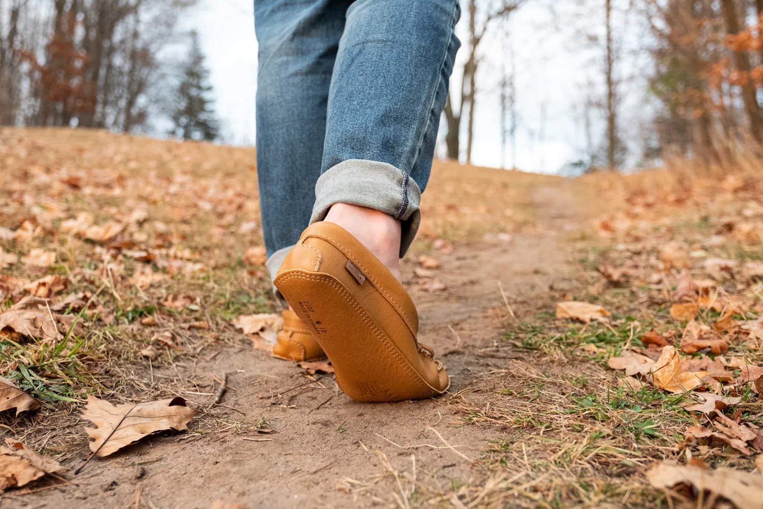 Men's Moose Hide Leather Earthing Moccasins