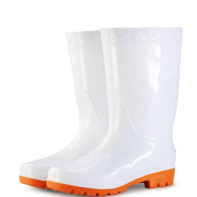 Men's Waterproof Anti-slip Knee-high Round Toe Slip-On Rain Boots