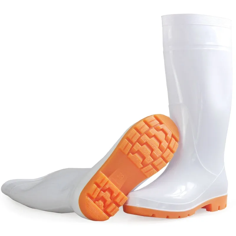 Men's Waterproof Anti-slip Knee-high Round Toe Slip-On Rain Boots