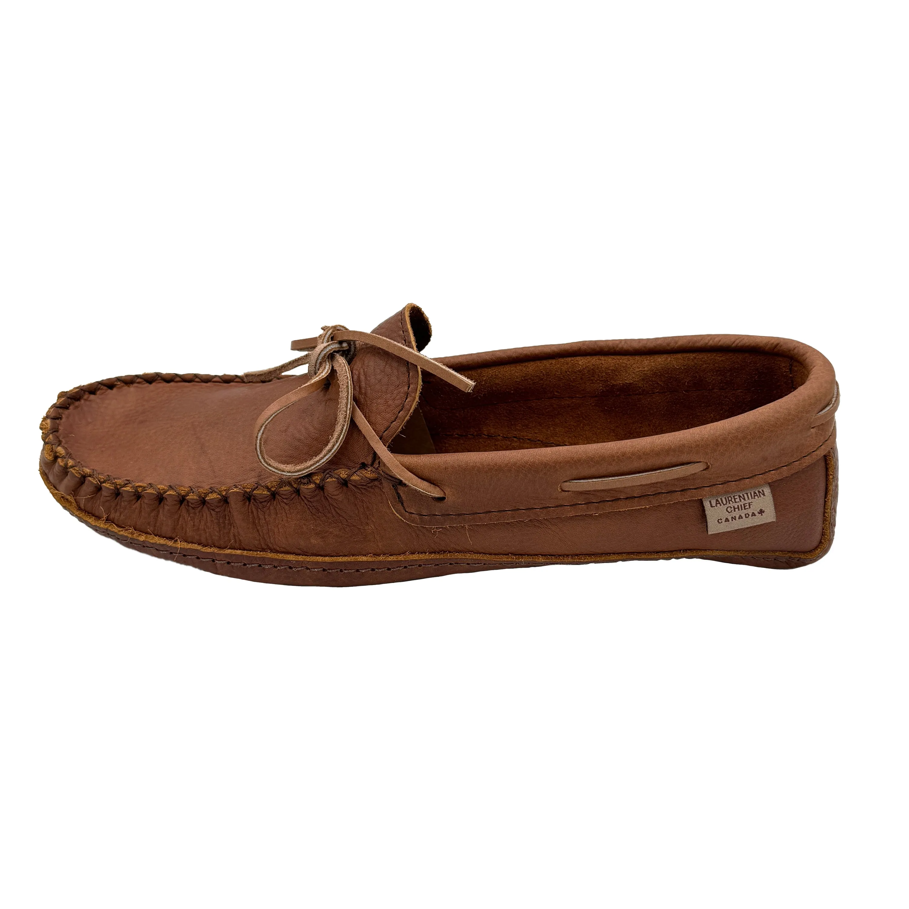 Men's Wide Leather Moccasins with Foam Insole