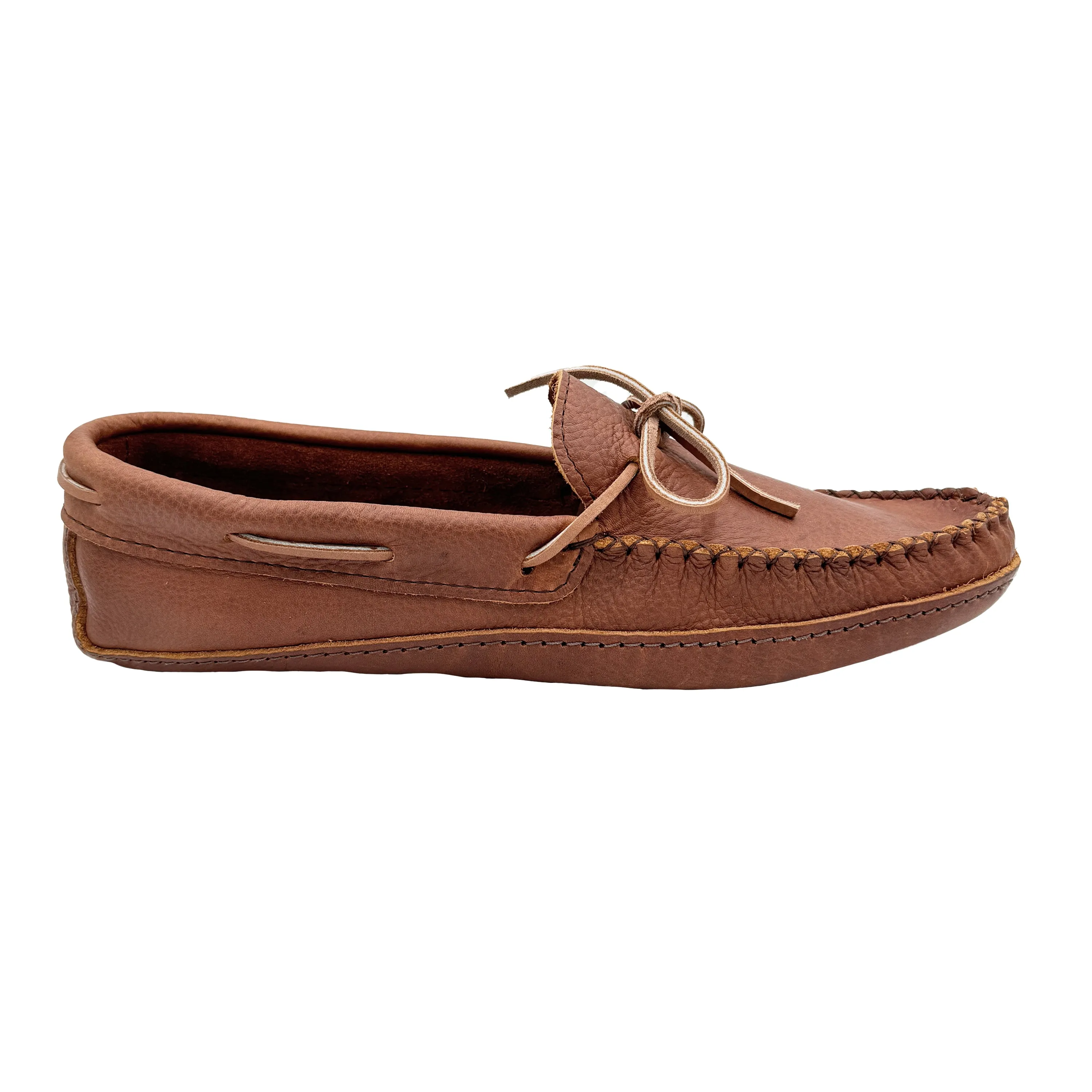 Men's Wide Leather Moccasins with Foam Insole