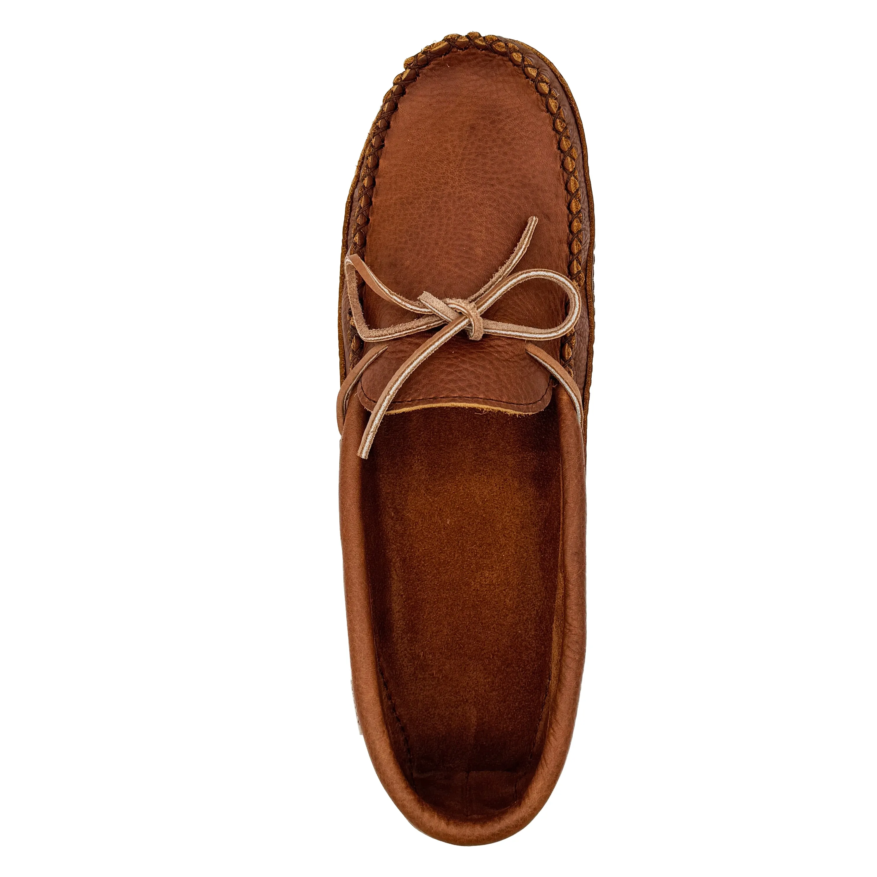 Men's Wide Leather Moccasins with Foam Insole