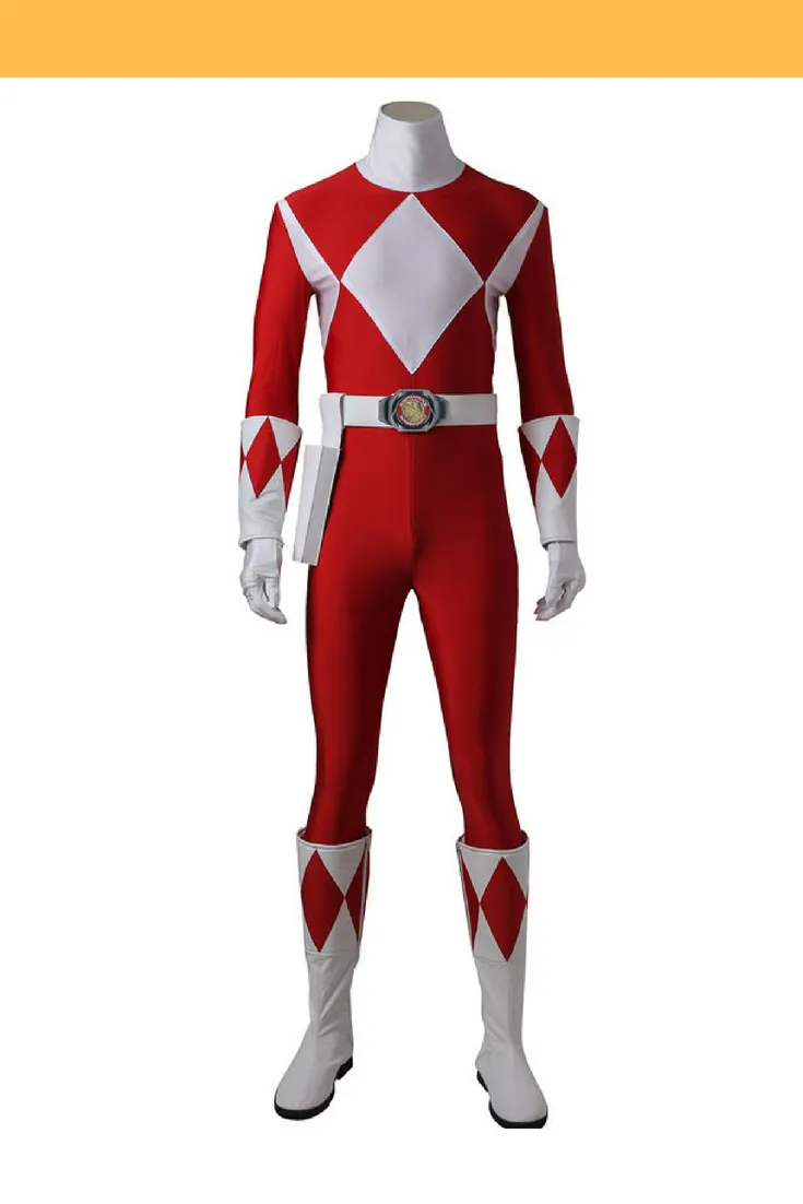 Mighty Morphin Power Rangers Red Ranger Cosplay Costume