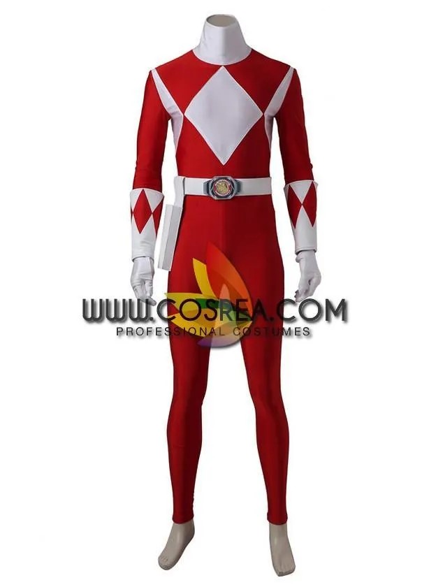 Mighty Morphin Power Rangers Red Ranger Cosplay Costume