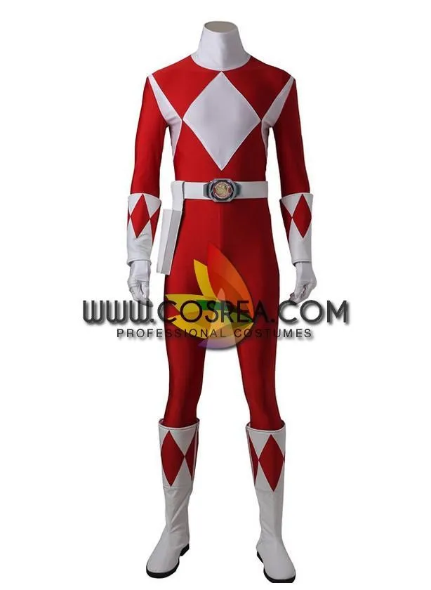 Mighty Morphin Power Rangers Red Ranger Cosplay Costume