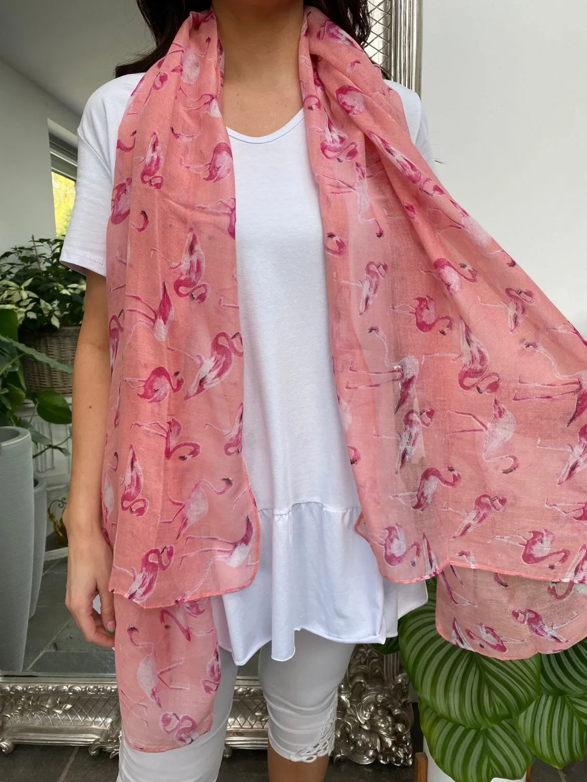 Multi Flamingo Scarf