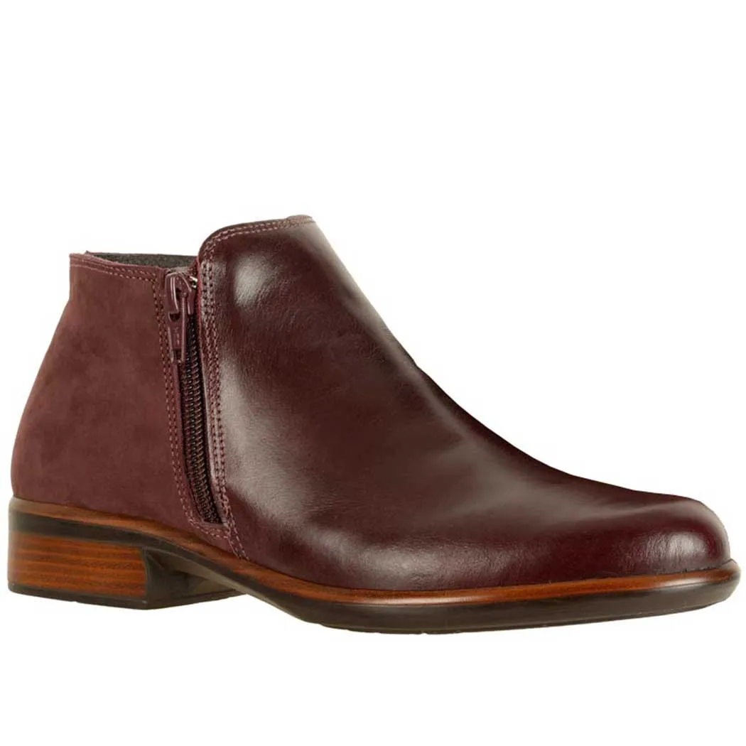 Naot Helm Bootie Bordeaux/ Violet Leather (Women's)