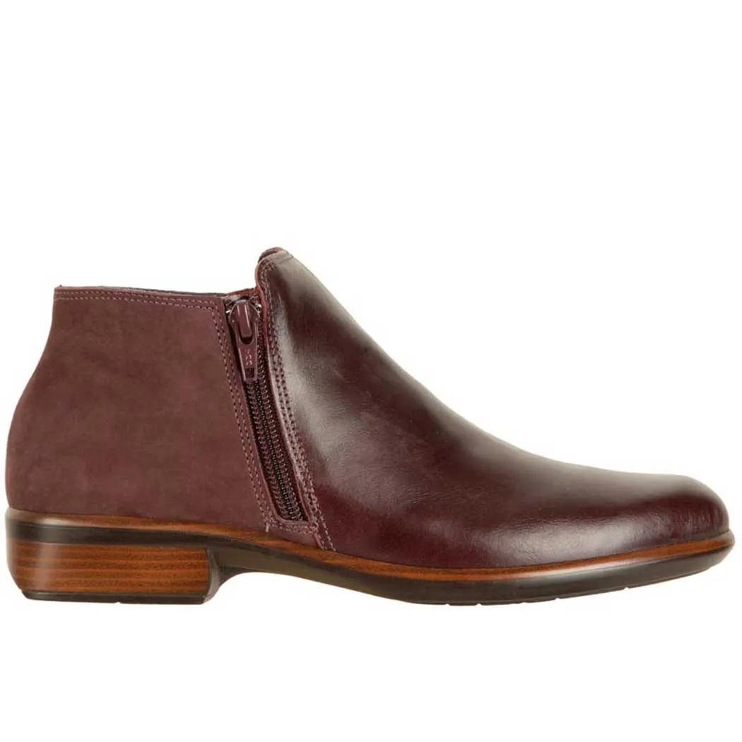 Naot Helm Bootie Bordeaux/ Violet Leather (Women's)