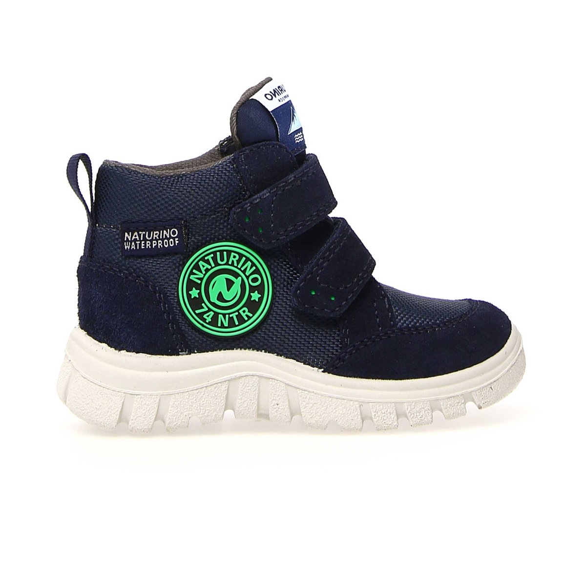 Naturino (Sizes 33-37) Geminae Navy/Green Patch Mid Waterproof