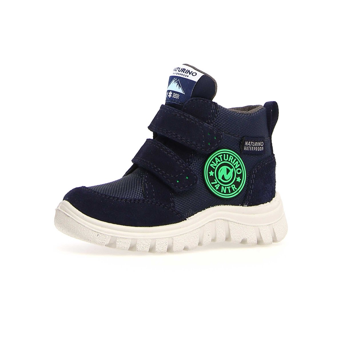 Naturino (Sizes 33-37) Geminae Navy/Green Patch Mid Waterproof