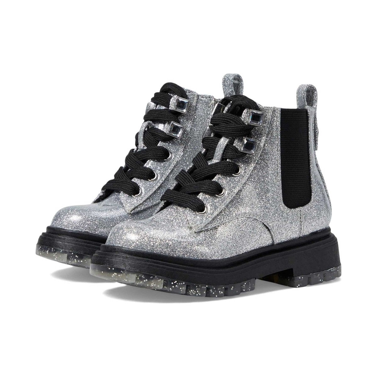 Nina Girl's Colette Silver Glitter Patent