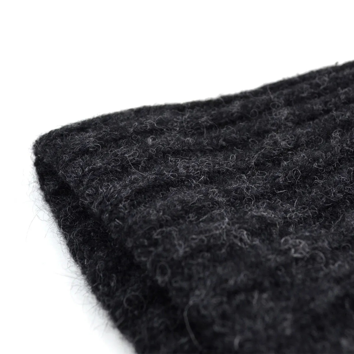 Norse Projects - Alpaca Rib Top Beanie - Charcoal Melange