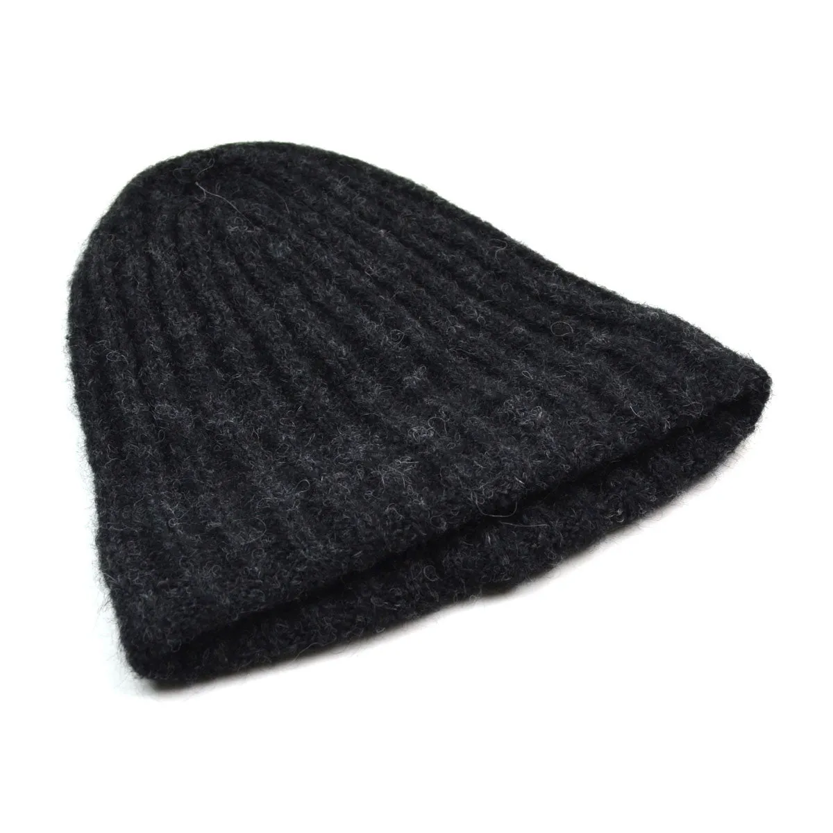 Norse Projects - Alpaca Rib Top Beanie - Charcoal Melange