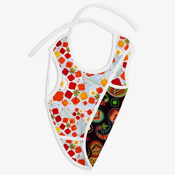 Pack of 2 Waterproof Cloth Bib (Colour Pop - Lil Crush + Utsav - Gulmohar)