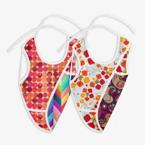 Pack of 2 Waterproof Cloth Bib (Colour Pop - Lil Crush + Utsav - Gulmohar)