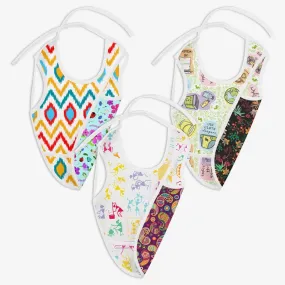 Pack of 3 Reversible Waterproof Cloth Bibs