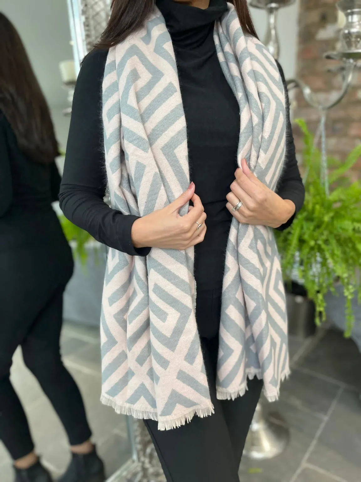 Patterned Blanket Scarf