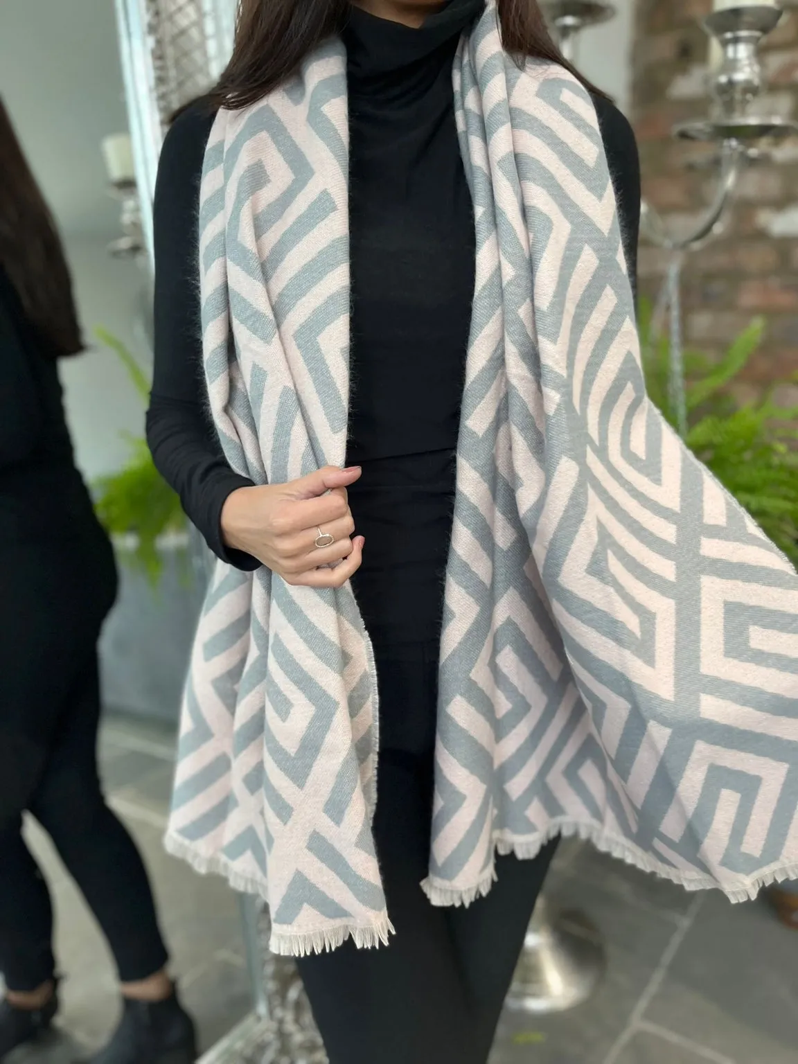 Patterned Blanket Scarf