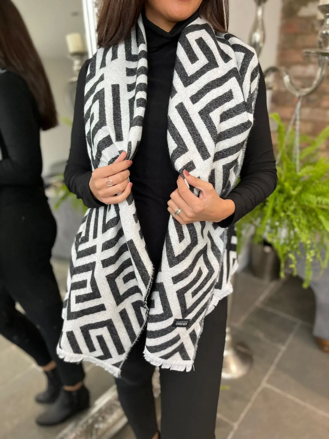 Patterned Blanket Scarf