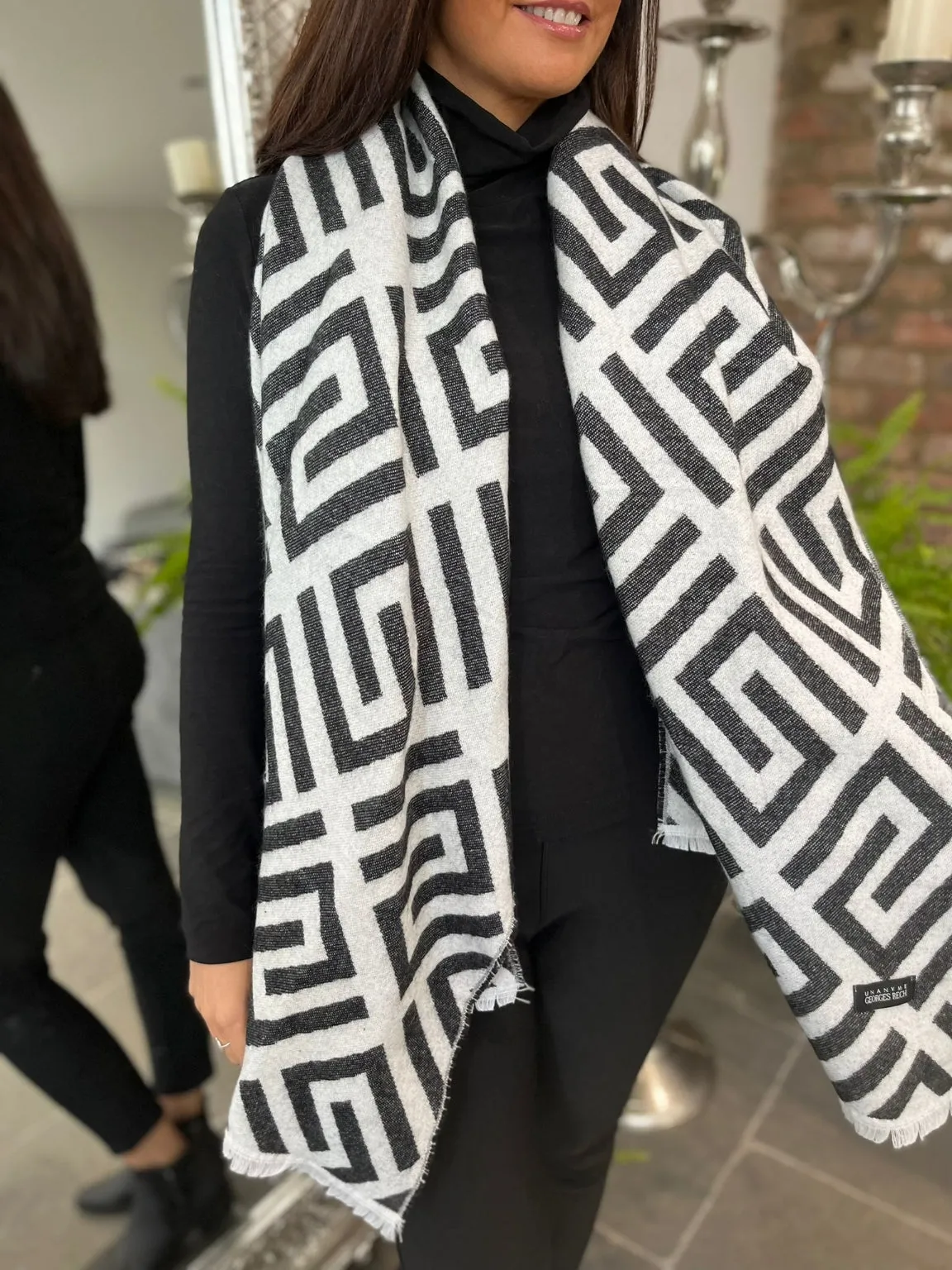 Patterned Blanket Scarf