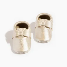 Platinum Bow Baby Shoe