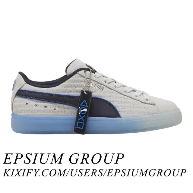 Playstation x Puma Suede (Glacial Grey/ New Navy) Men US...