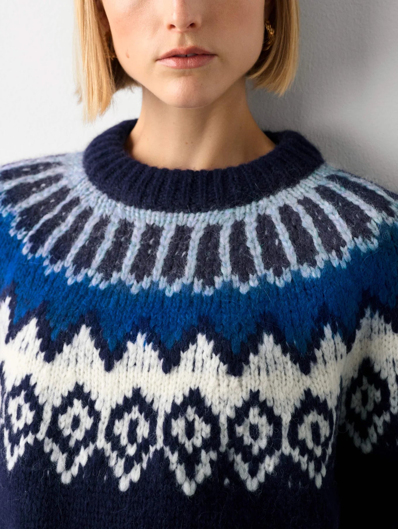 PLUSH ALPACA FAIRISLE CREWNECK