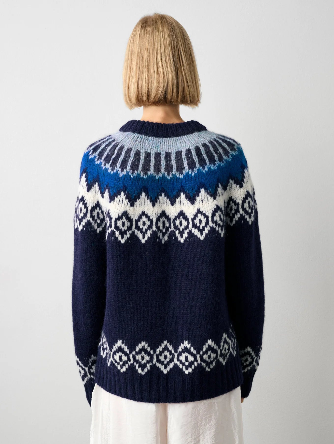 PLUSH ALPACA FAIRISLE CREWNECK