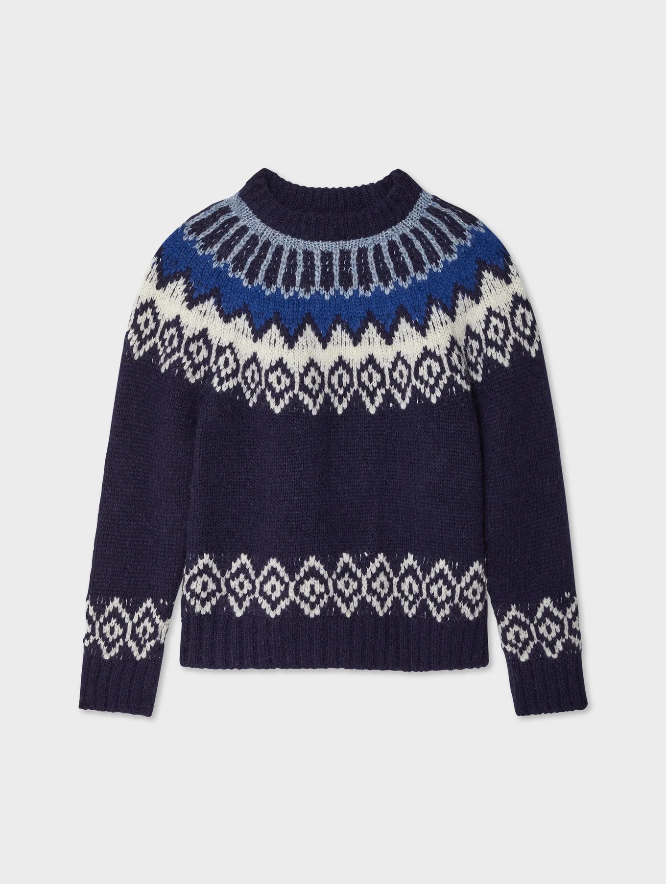 PLUSH ALPACA FAIRISLE CREWNECK