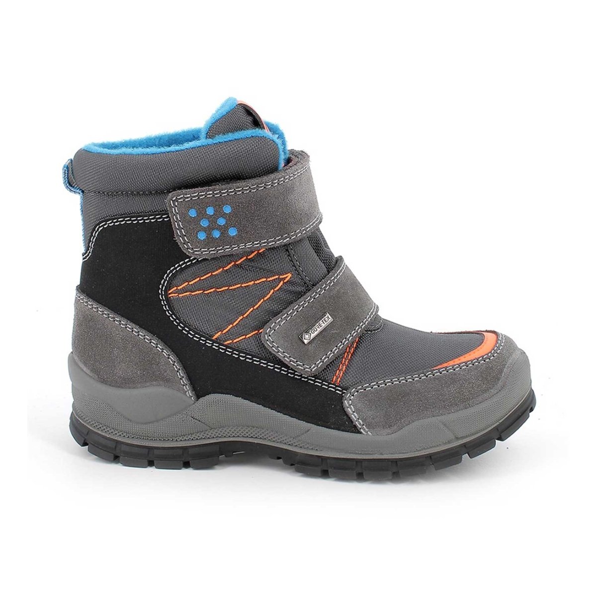 Primigi (Sizes 31-35) Grey/Orange Stitch Gore-Tex Waterproof