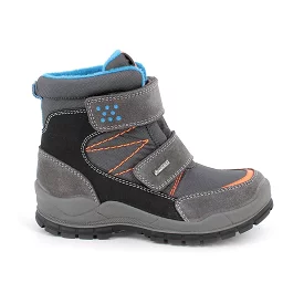 Primigi (Sizes 31-35) Grey/Orange Stitch Gore-Tex Waterproof