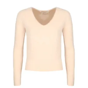 PULL CON SCOLLO A V IN ALPACA Donna Torrone