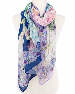 Purple Hydrangea Scarf/Shawl