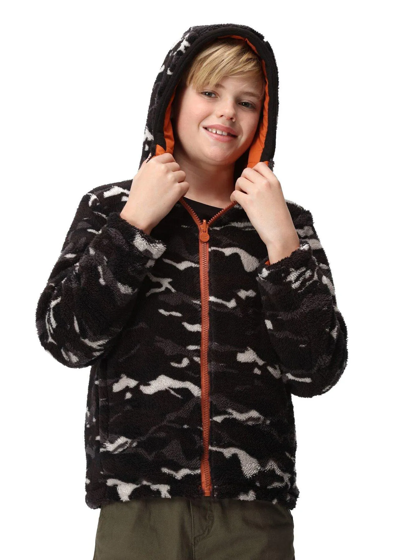 Regatta Kyrell Reversible Fleece Lined Jacket - Black/Orange