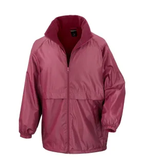 Result Mens Core Adult DWL Jacket (With Fold Away Hood) (Burgundy) - UTBC896