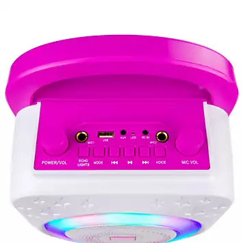 RockJam Karaoke Party Bluetooth Speaker RJPS150 - Pink | Kaleidoscope