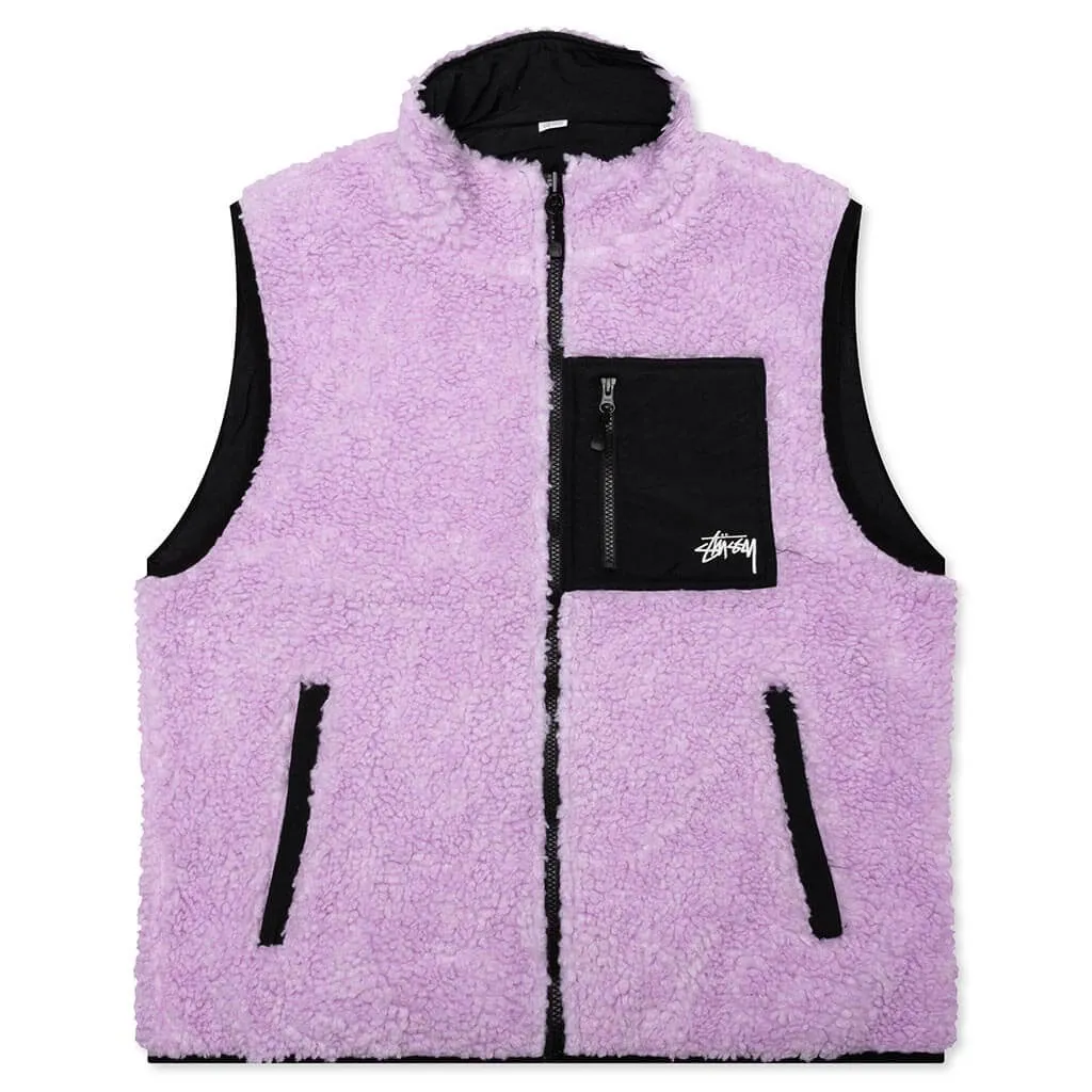 Sherpa Reversible Vest - Lavender