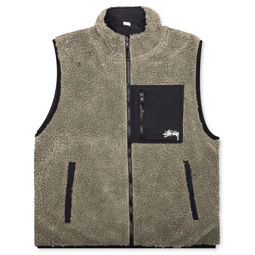 Sherpa Reversible Vest - Stone