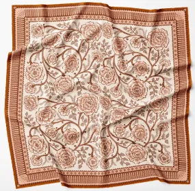 Silk Twill Scarf - Ramble in Sandstone