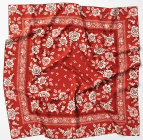 Silk Twill Scarf - Rosy in the Red Hot