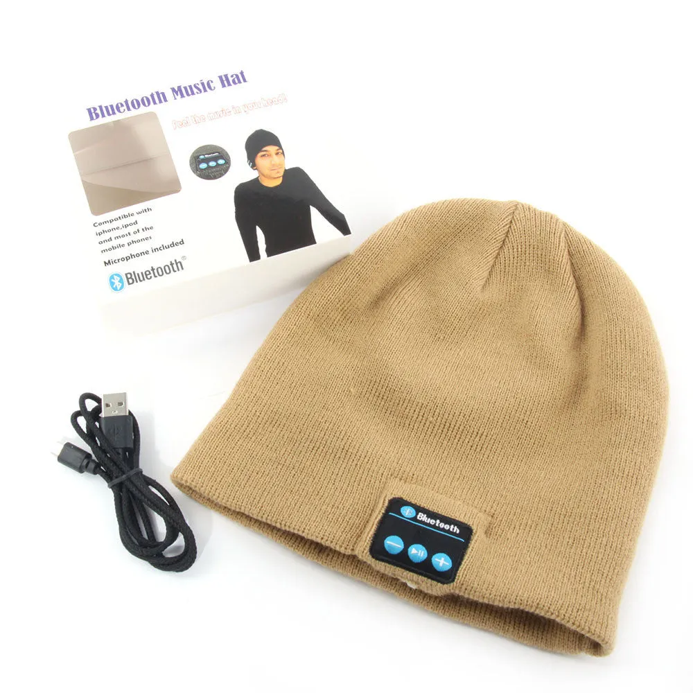 Soft Warm Beanie Hat Wireless Bluetooth Smart Cap Headphone Headset Speaker Mic PY1 SM6