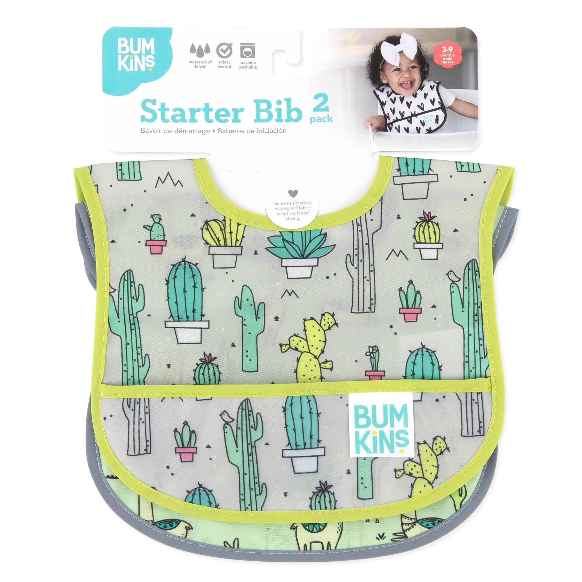 Starter Bib 2 Pack: Cacti & Llama