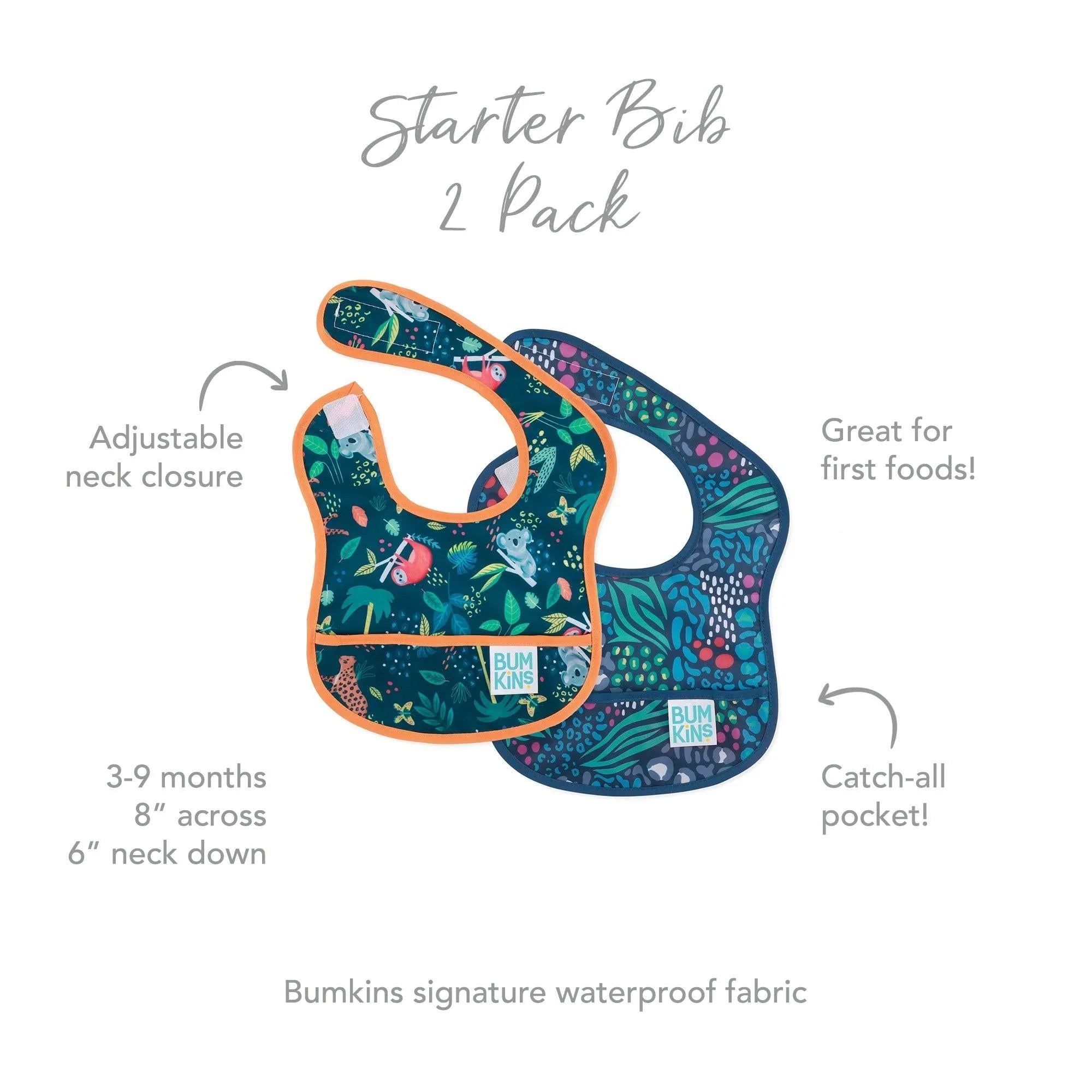 Starter Bib 2 Pack: Jungle & Animal Prints